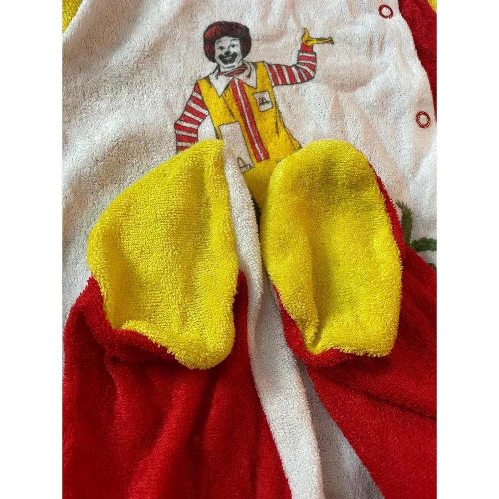 McDonald's Sleeper Infant 2B Red Yellow Ronald McDonald Grimace Vintage 6 Months